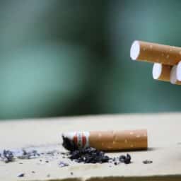 Cigarette on the table